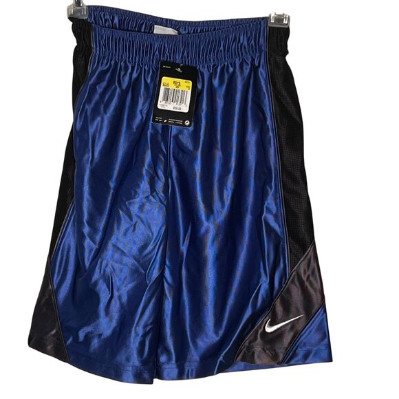 Nike Boys Dri-FIT Performance Basketball Shorts S Blue & Black Polyester Elastic - Picture 1 of 12